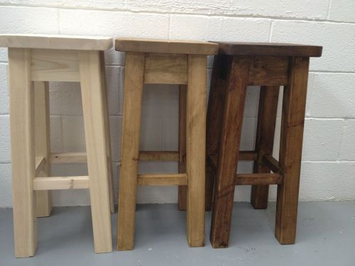 Click Here To Enlarge This Photo Of Solid Pine Bar Stool 